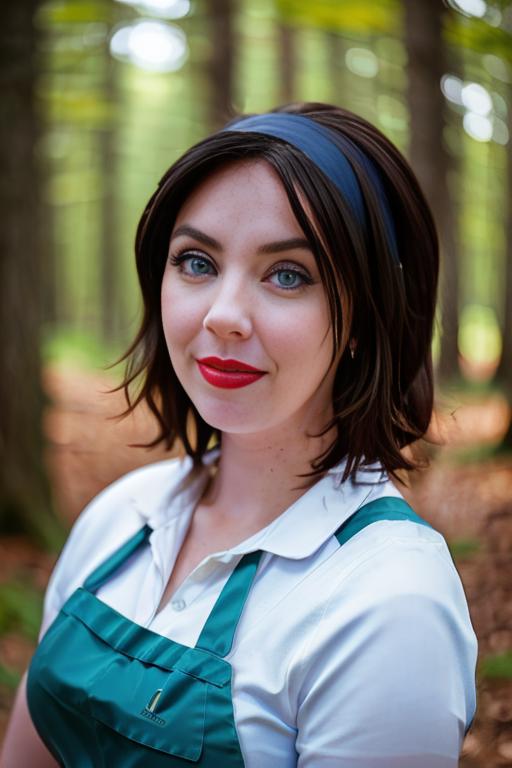 22896-1453259894-award winning selfie photo medium shot of busty 25yo woman in the woods, wearing a blue apron,  ((short dark hair bob)), atmosph.png